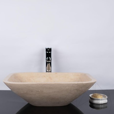 Bathroom Sink Matia Classic Travertine BRTA, 50 x 40 x 13 cm