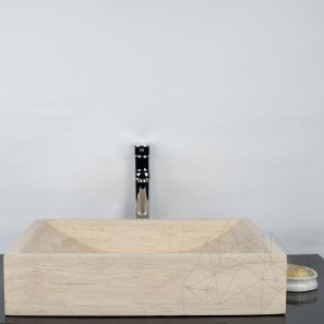 Bathroom Sink Arco Classic Travertine SRVS, 55 x 45 x 12 cm