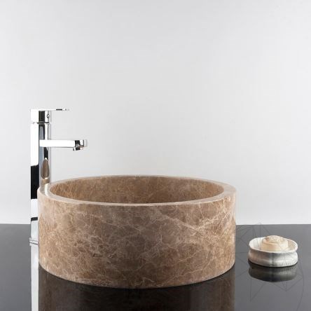 Bathroom Sink - Light Emperador Marble RS 22