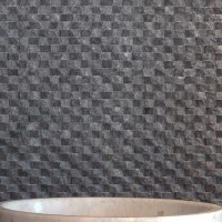 Black Splitface Marble Oval, 1.8 x 5 cm