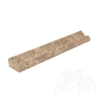 Latte Honed Travertine M17 Border, 4.8 x 30.5 cm