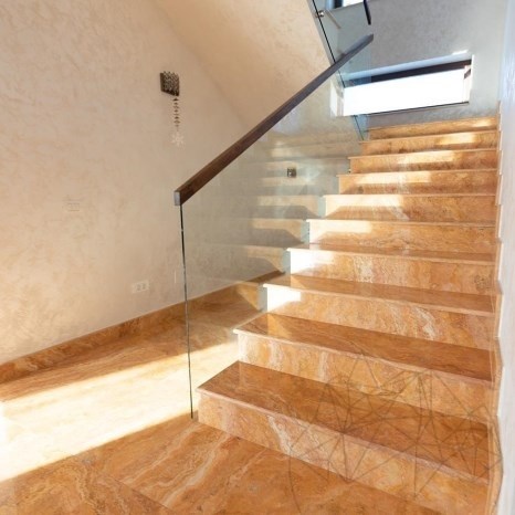 Peach Cross Cut Polished Travertine cut-to-size slabs, 2 cm