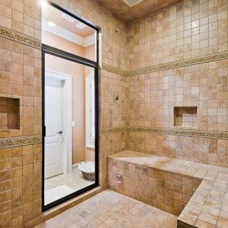 Noce Cross Cut Tumbled Travertine 10 x 10 x 1 cm