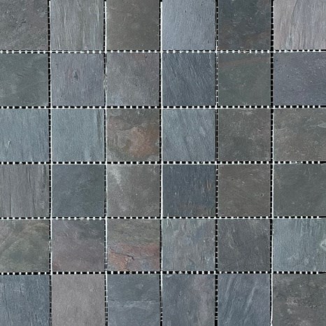 Slate Mosaic Flexible Slate SKIN Decor 2mm - Multicolor 4.8x4.8cm | Ideal for Walls, Furniture, Façade