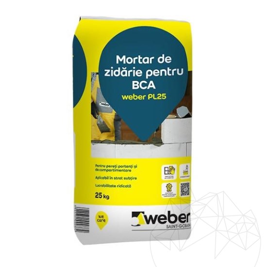 Masonry mortar for AAC blocks - Weber PL25