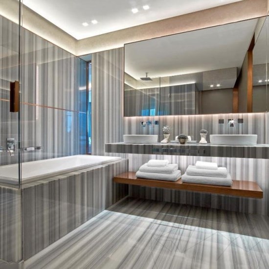 Equator Vein Cut Polished Marble, 61 x 30.5 x 1 cm