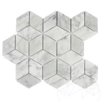 New York Cube Design Honed Marble Mosaic