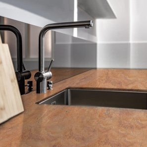 Peach Cross Cut Brushed Travertine cut-to-size slabs, 3 cm - Special Projects Item