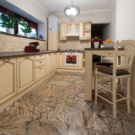 Rainforest Brown Polished Marble, 61 x 30.5 x 1 cm