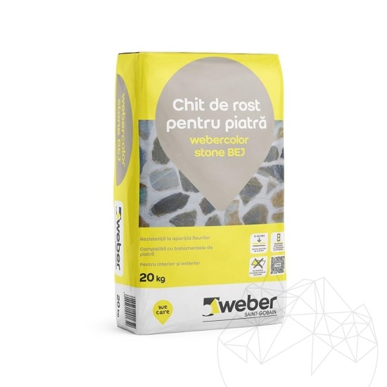 Weber Color Stone Beige 20 Kg - Natural stone flexible wall & floor wide joint grout