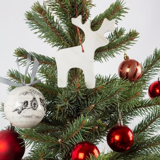 Thassos Marble Deer - Home Christmas Decoration Set (6 pieces)