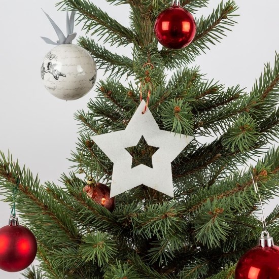 Thassos Marble Snowflake - Home Christmas Decoration Set (6 pieces)