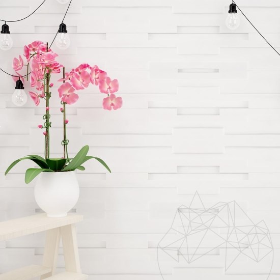 Arctic White Polished Marble Wall Cladding Panel, 15 x 60 cm
