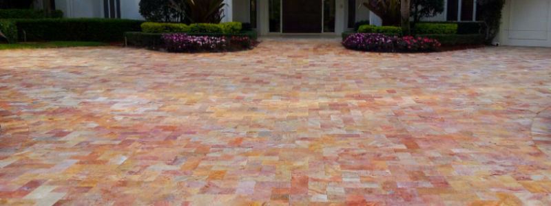 Discover the new Peach Travertine, amazing for exterior paving