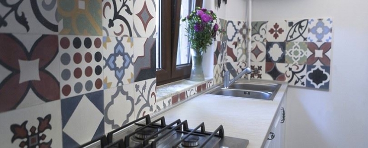 Kitchen design ideas with Silver Travertine & Oriental Terrazzo