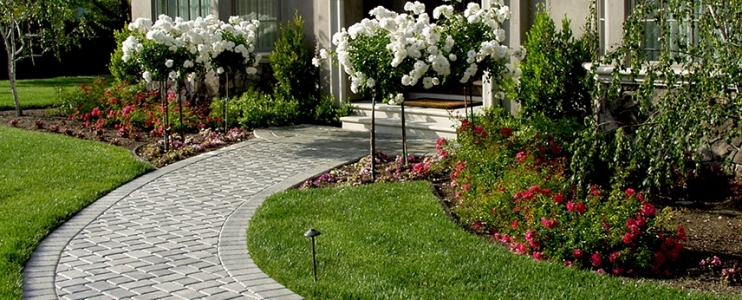 Exterior decoration projects with rustic polygonal stone 