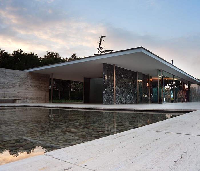 Barcelona Pavilion | Mies Van Der Rohe | Design Inspiration with Marble, Red Onyx and Travertine