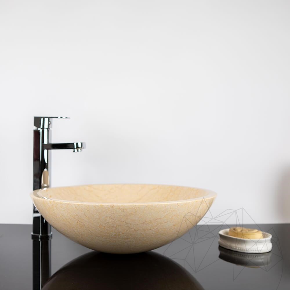 Bathroom Sink Cream Marble 42 x 14 cm