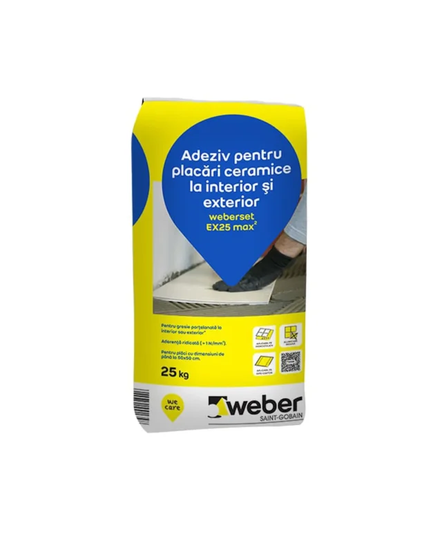 Ceramic tiles adhesive for interior & exterior - Weber Set EX25 Max²