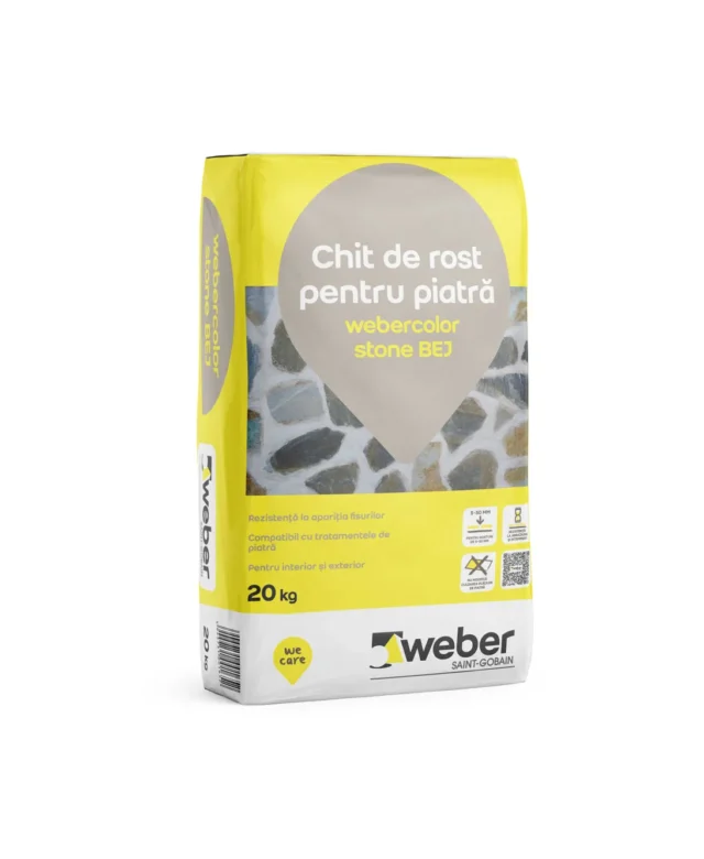 Weber Color Stone Beige 20 Kg - Natural stone flexible wall & floor wide joint grout