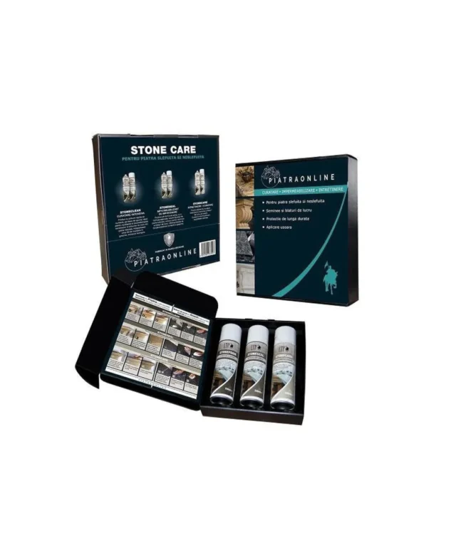 LTP Stone Care Kit - All in one care kit for stone fireplaces and worktops (cleans, seals and maintains)