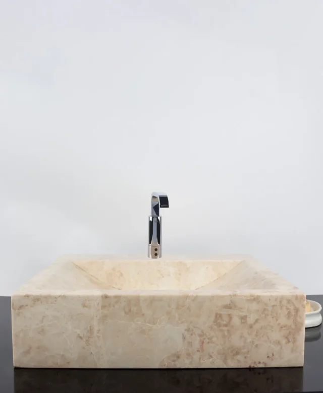 Bathroom Sink Cappucino Marble SS-30, 45 x 45 x 12 cm