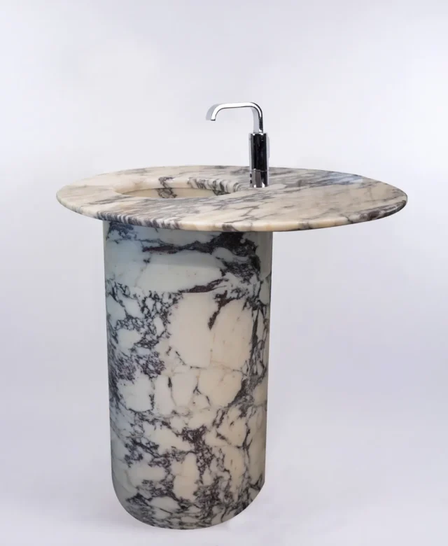 Bathroom sink - Tao Naxos Arabescato Oro Marble 85 x 43 cm