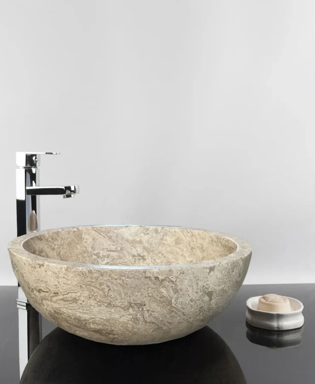 Bathroom Sink Matia Latte Travertine RS-5 42 x 15 cm