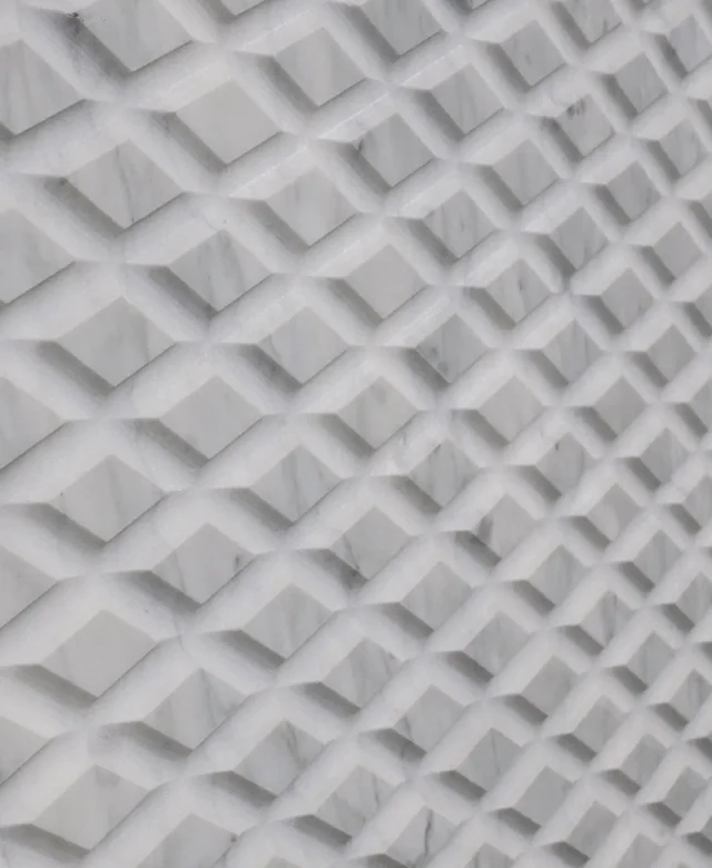 Carrara White Rombo Extreme Design Slab Marble 2CM
