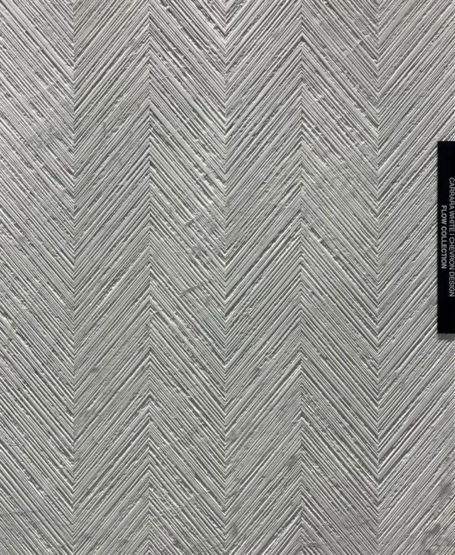 Carrara White Tile(Chevron Design) Slab Marble 2CM