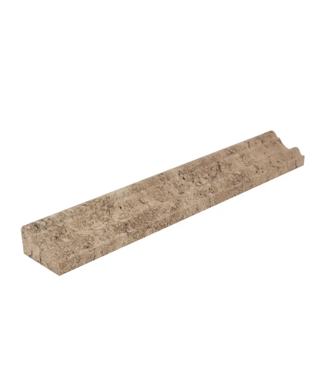 Latte Honed Travertine M17 Border, 4.8 x 30.5 cm