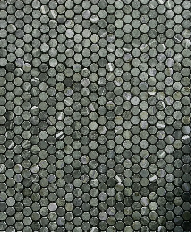 Mozaic Marmura Teos Green Penny Polisat, 30.5 x 28 cm