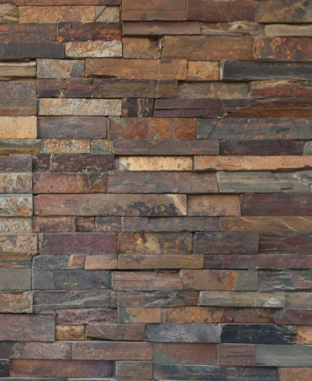 Brown Slate Wall Cladding Panel 15 x 60 cm