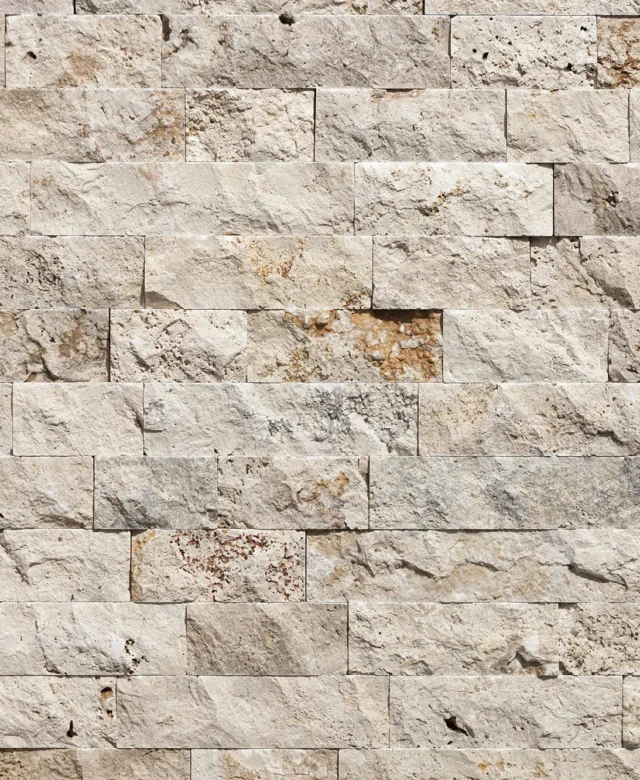 Multicolored Splitface Travertine, 7.5 cm x FL x 2.2 cm