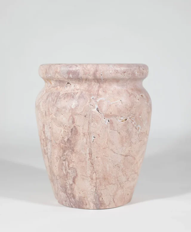 Autograph-Roma Decorative Red Opium Travertine Vase 30 x 25 x 25 cm