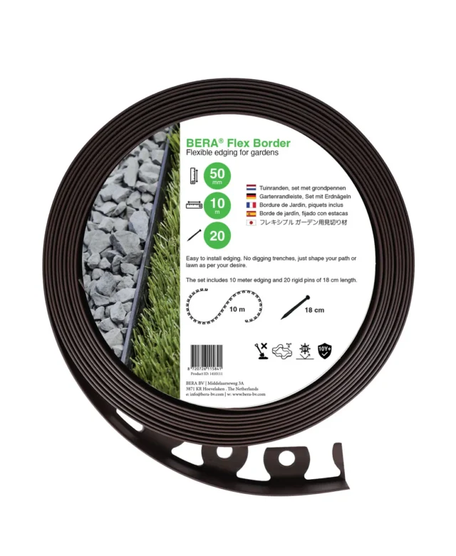 BERA - Flex Border Black, set 10 m, height 5 cm (includes 20 pins)