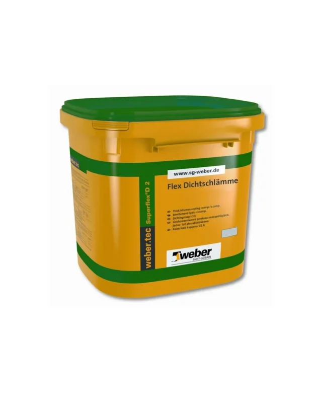 Flexible Bicomponent Underlay for Interior & Exterior - Weber Tec Superflex D2, 24 kg