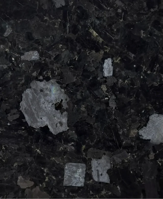 Labradorit Black Crystal Leather Finish, 60 x 60 x 2 cm