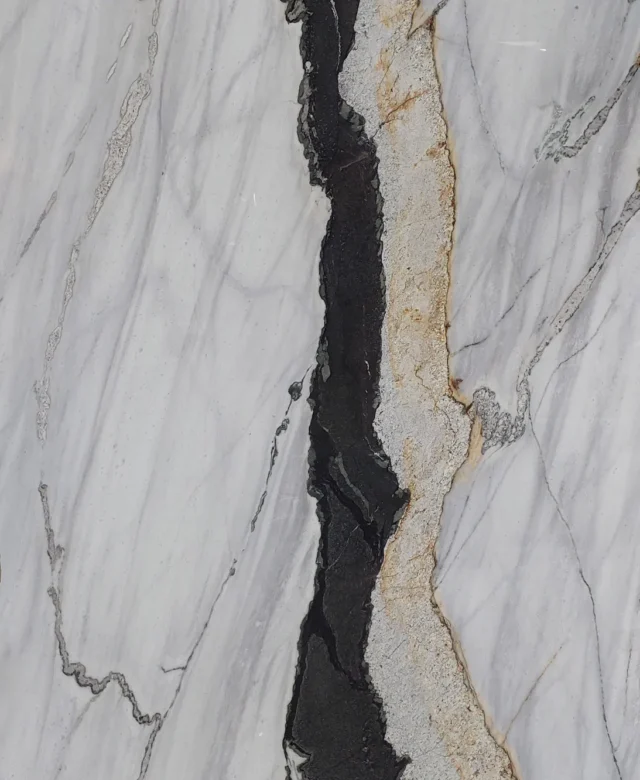 Panda Polished Marble Slab, 2 Cm