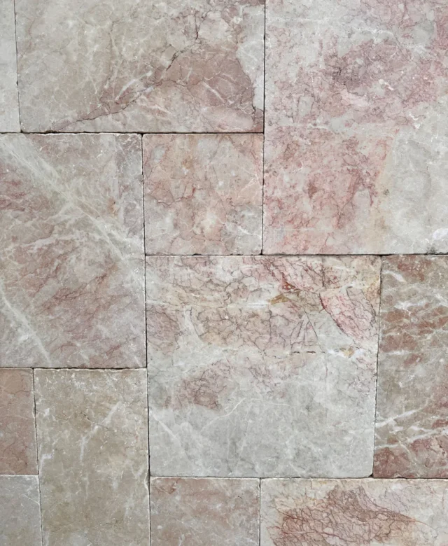 Rosalina Tumbled Marble French Pattern Set, 3 cm