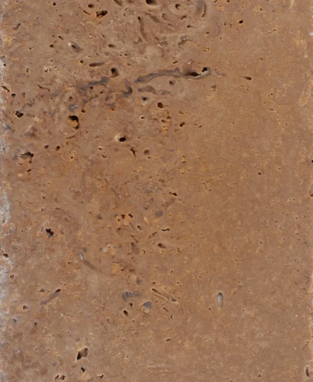 Noce Cross Cut Brushed and Chiseled Edge Travertine, 30.5 x 15.2 x 3 cm