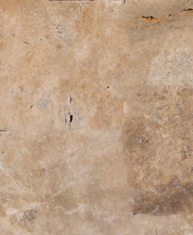 Walnut Cross Cut Tumbled Travertine, 15.2 x 15.2 x 3 cm